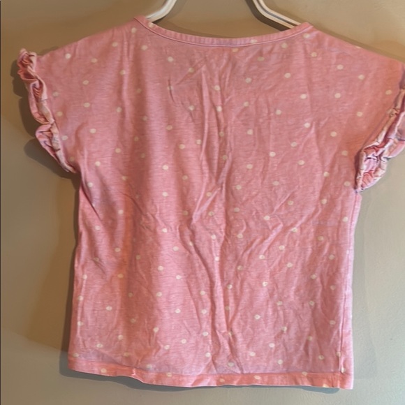 Soft Pink Short Sleeve Tee with Ruffle Sleeves - Picture 3 of 7